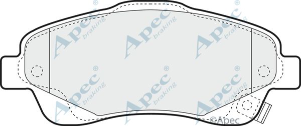 APEC BRAKING stabdžių trinkelių rinkinys, diskinis stabdys PAD1333